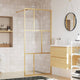 Vidaxl begehete Duschwand transparent 90x195 cm ESG Glas Gold gefärbt
