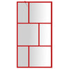 Vidaxl begehete Duschwand transparent 115x195 cm ESG Glasrot