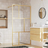 Vidaxl begehete Duschwand transparent 115x195 cm ESG Glas Gold gefärbt