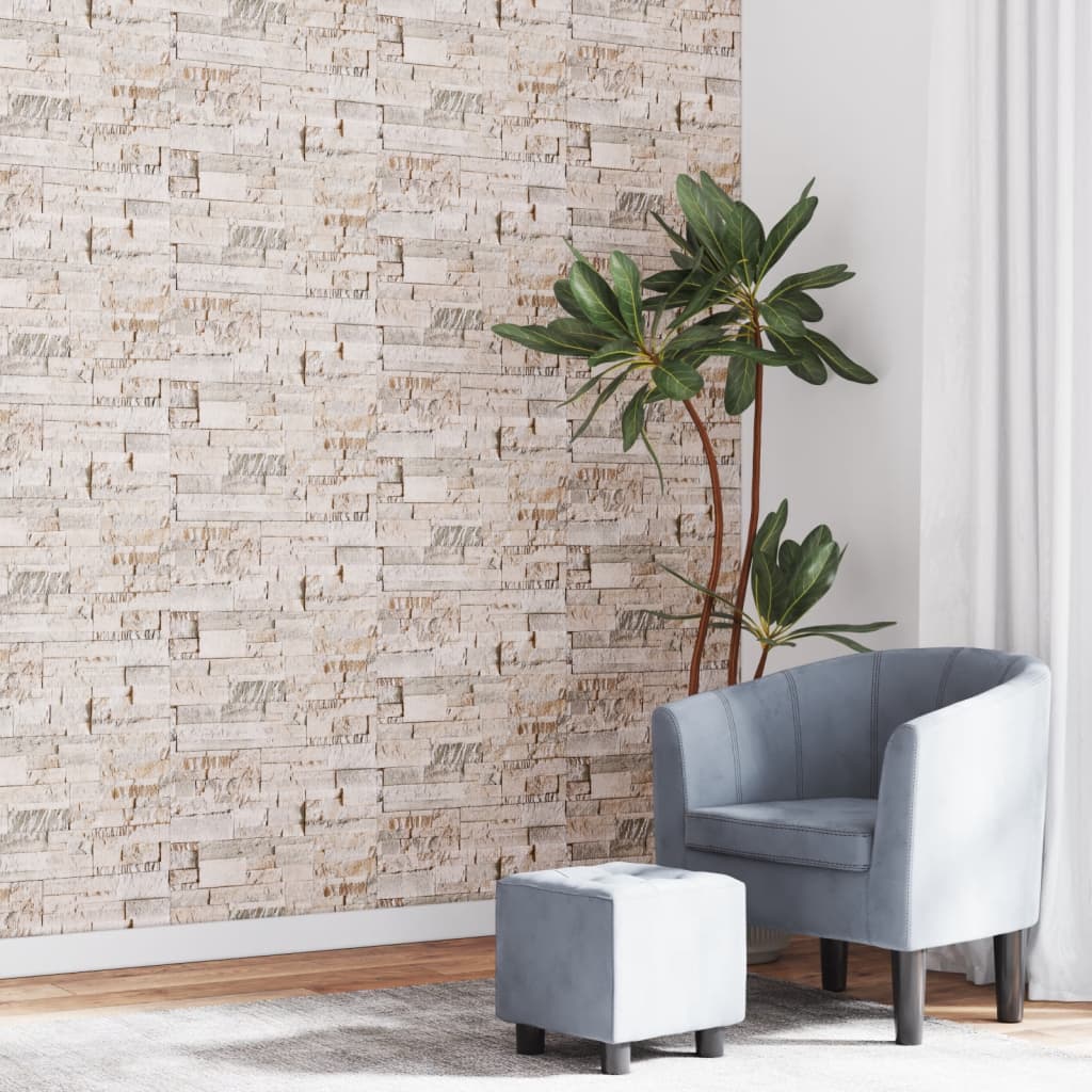 Vidaxl Vordertapete 3D-Stein-Look 10x0,53 m grau und beige