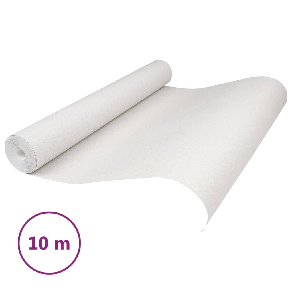 VIDAXL Vordertapete 3d Plain 10x0,53 m Weiß