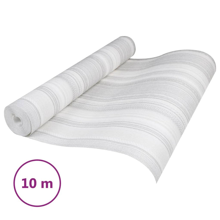 Vidaxl Vordertapete 3D -Streifenmuster 10x0,53 m Grau