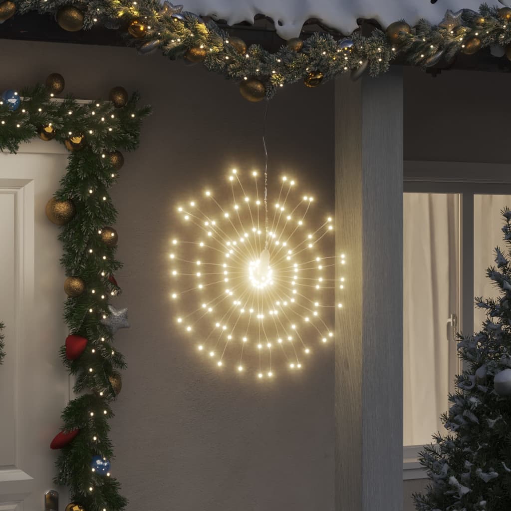Vidaxl Weihnachtsbeleuchtung Feuerwerk 2 ST 140 warme weiße LEDs 17 cm