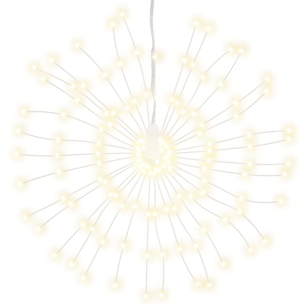 Vidaxl Weihnachtsbeleuchtungsfeuerwerk 8 St 140 warme weiße LEDs 17 cm