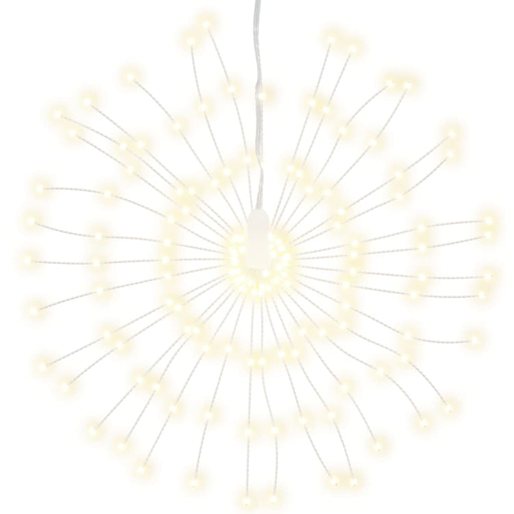 Vidaxl Weihnachtsbeleuchtungsfeuerwerk 8 St 140 warme weiße LEDs 17 cm