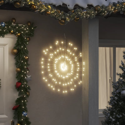 Vidaxl Weihnachtsbeleuchtungsfeuerwerk 8 St 140 warme weiße LEDs 17 cm