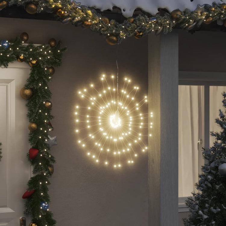 Vidaxl Weihnachtsbeleuchtungsfeuerwerk 8 St 140 warme weiße LEDs 17 cm