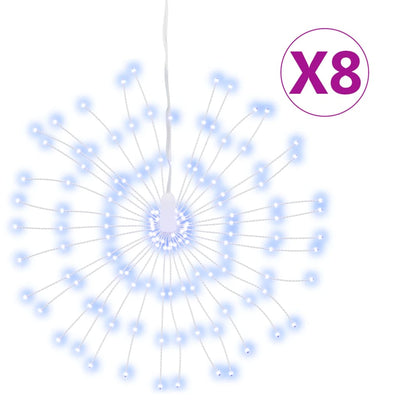 Vidaxl Weihnachtsbeleuchtung Feuerwerk 8 St 140 Kalt -weiße LEDs 17 cm