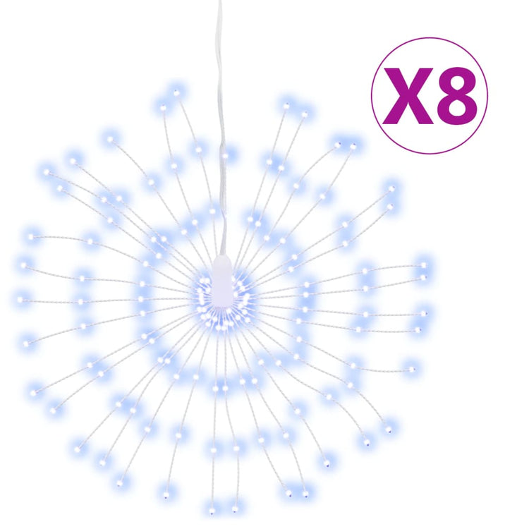 Vidaxl Weihnachtsbeleuchtung Feuerwerk 8 St 140 Kalt -weiße LEDs 17 cm