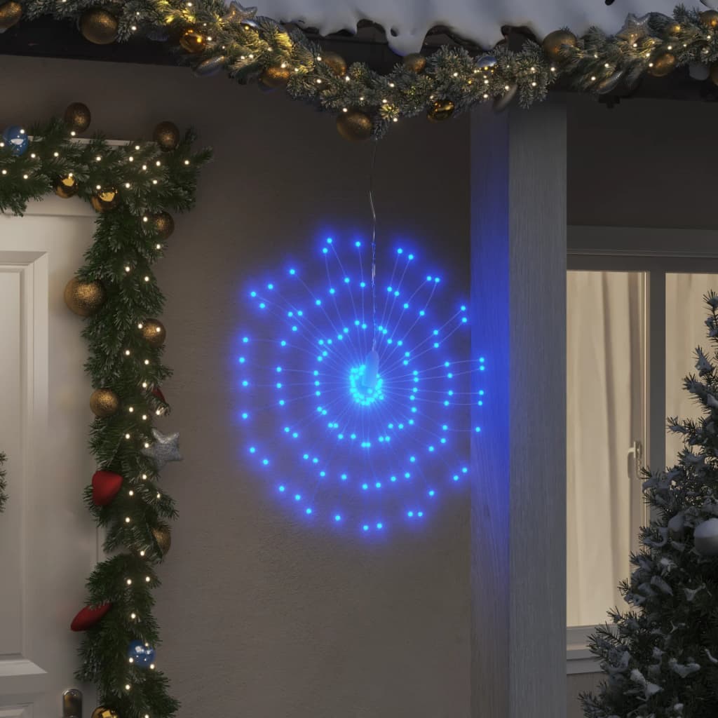 Vidaxl Weihnachtsbeleuchtung Feuerwerk 8 St 140 Blaue LEDs 17 cm