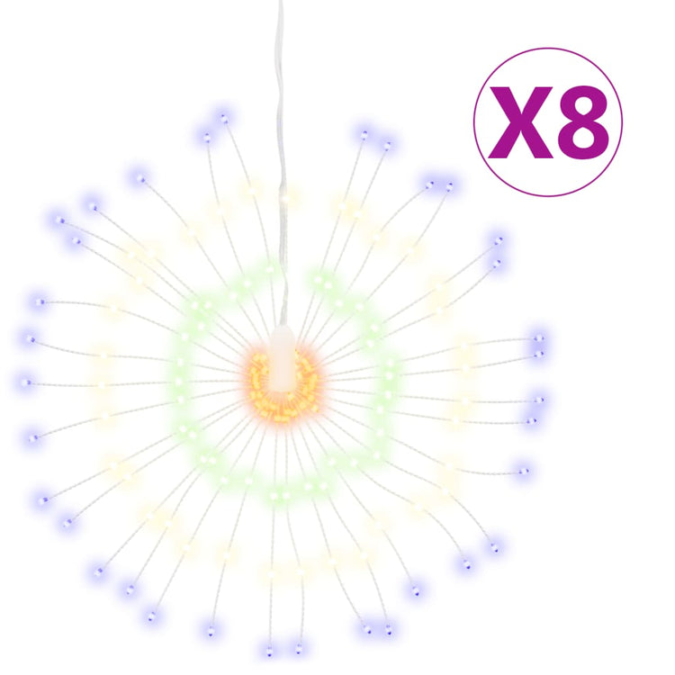 Vidaxl Weihnachtsbeleuchtungsfeuerwerk 8 St 140 Mehrfachgelenkte LEDs 17 cm