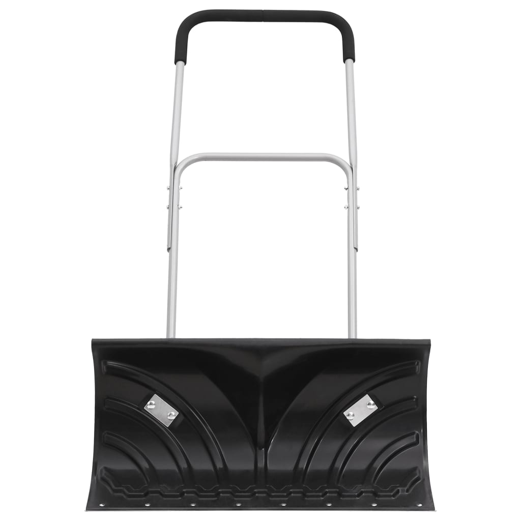 Vidaxl Schneeschaufel mit ausziehbarem Griff 66 cm Blattstahl schwarz