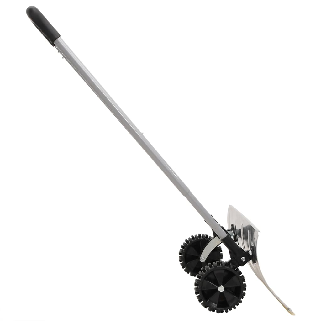 Vidaxl Schneeschaufel mit ausziehbarem Griff 61 cm Blattstahl Silber