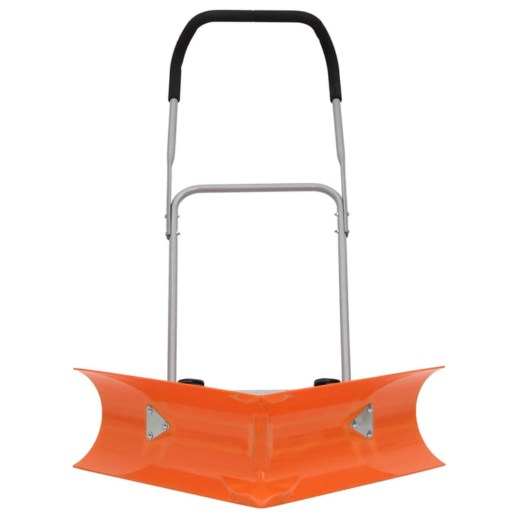 Vidaxl Snow -Scoop doppelt mit ausziehbarem Griff Stahlorange