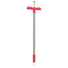 Vidaxl Unkrautstopfen 93,5 cm Pulver -bewegtes Stahl rot und grau