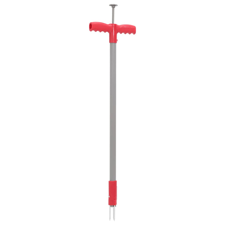 Vidaxl Unkrautstopfen 93,5 cm Pulver -bewegtes Stahl rot und grau