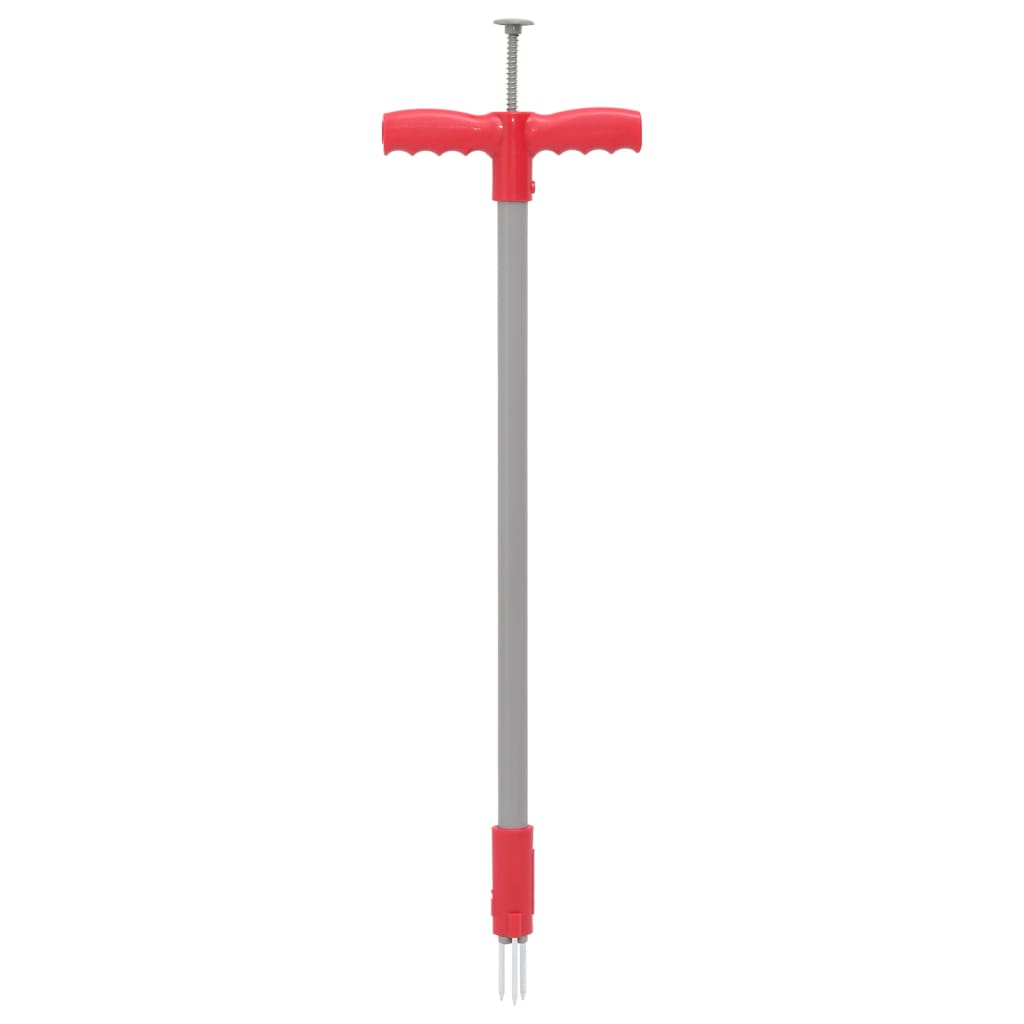 Vidaxl Unkrautstopfen 93,5 cm Pulver -bewegtes Stahl rot und grau