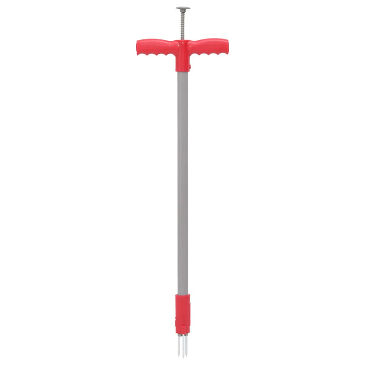 Vidaxl Unkrautstopfen 93,5 cm Pulver -bewegtes Stahl rot und grau