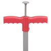 Vidaxl Unkrautstopfen 93,5 cm Pulver -bewegtes Stahl rot und grau