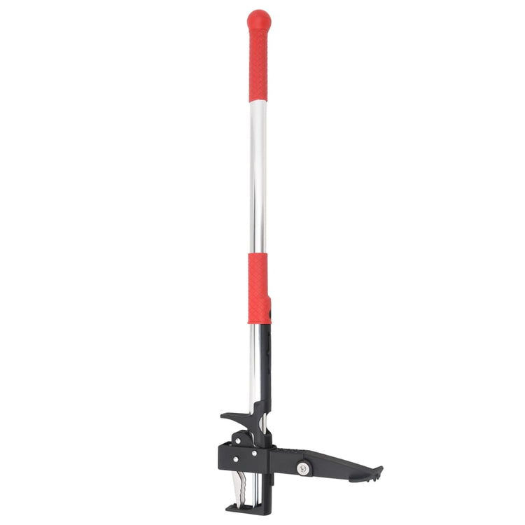 Vidaxl Unkrautstopfen 99,5 cm anodiertes Aluminiumrot und Silber