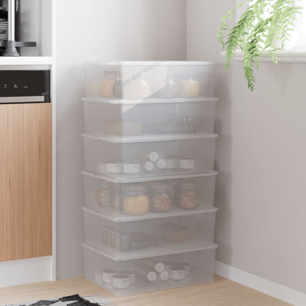 VIDAXL -Aufbewahrungsboxen 6 ST Stapelbar 10 l Kunststoff