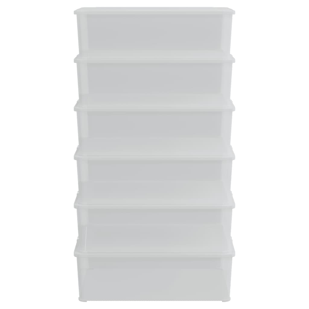VIDAXL -Aufbewahrungsboxen 6 ST Stapelbar 25 l Kunststoff