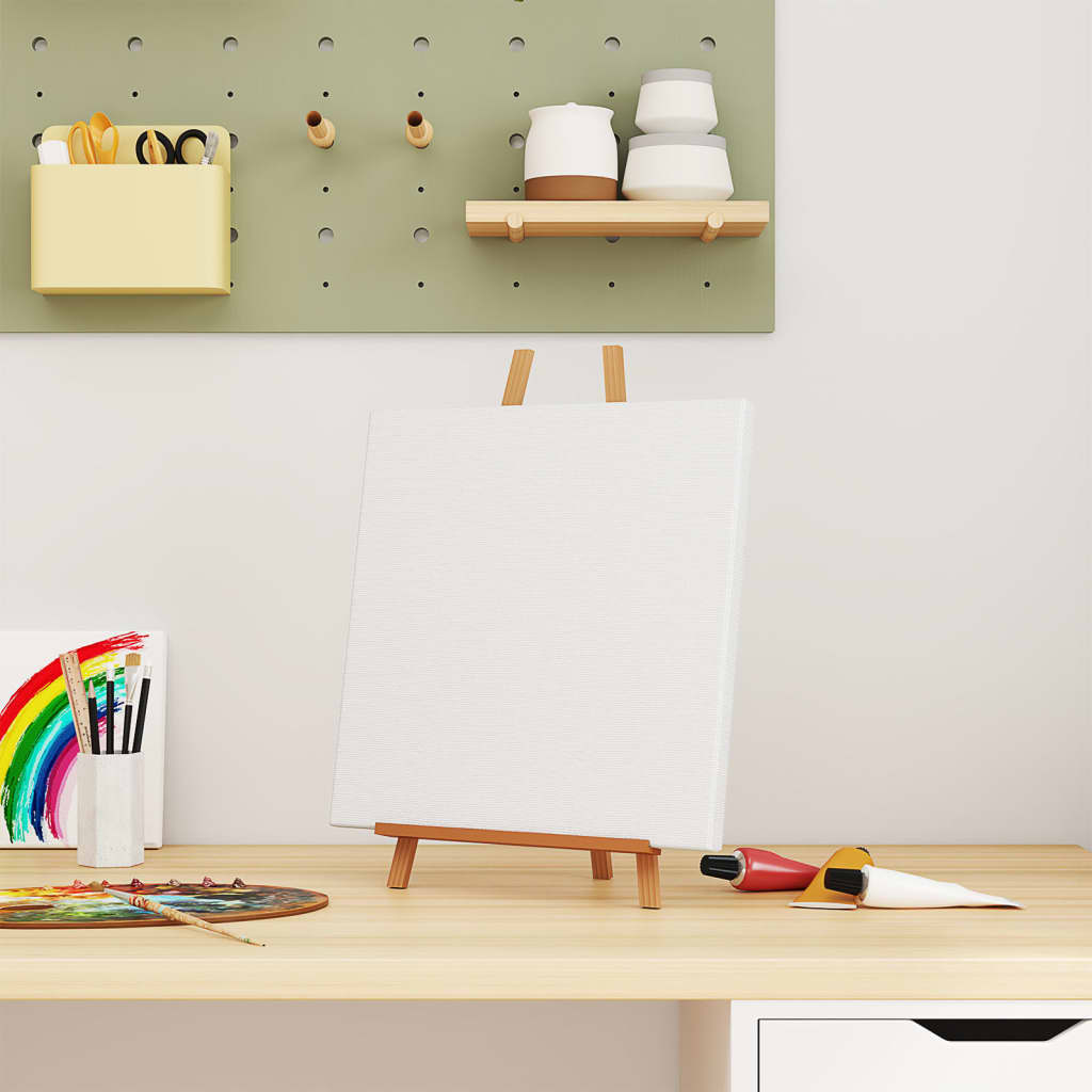 Vidaxl Canvas -Tücher 12 St. Stoff und fester Kiefern weiß