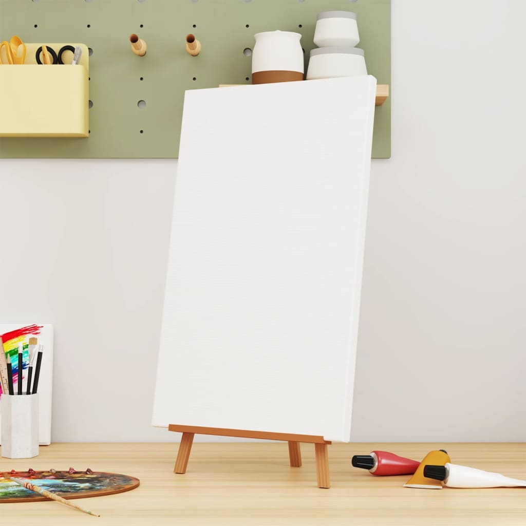 Vidaxl Canvas -Tücher 12 St. Stoff und fester Kiefern weiß