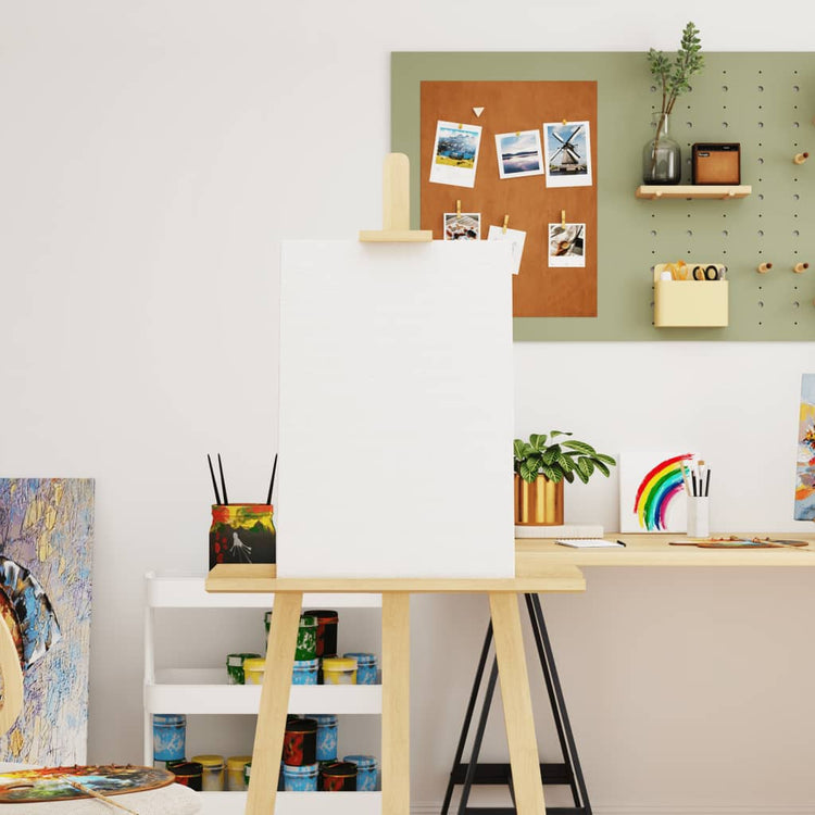 Vidaxl Canvas -Tücher 12 St. Stoff und fester Kiefern weiß