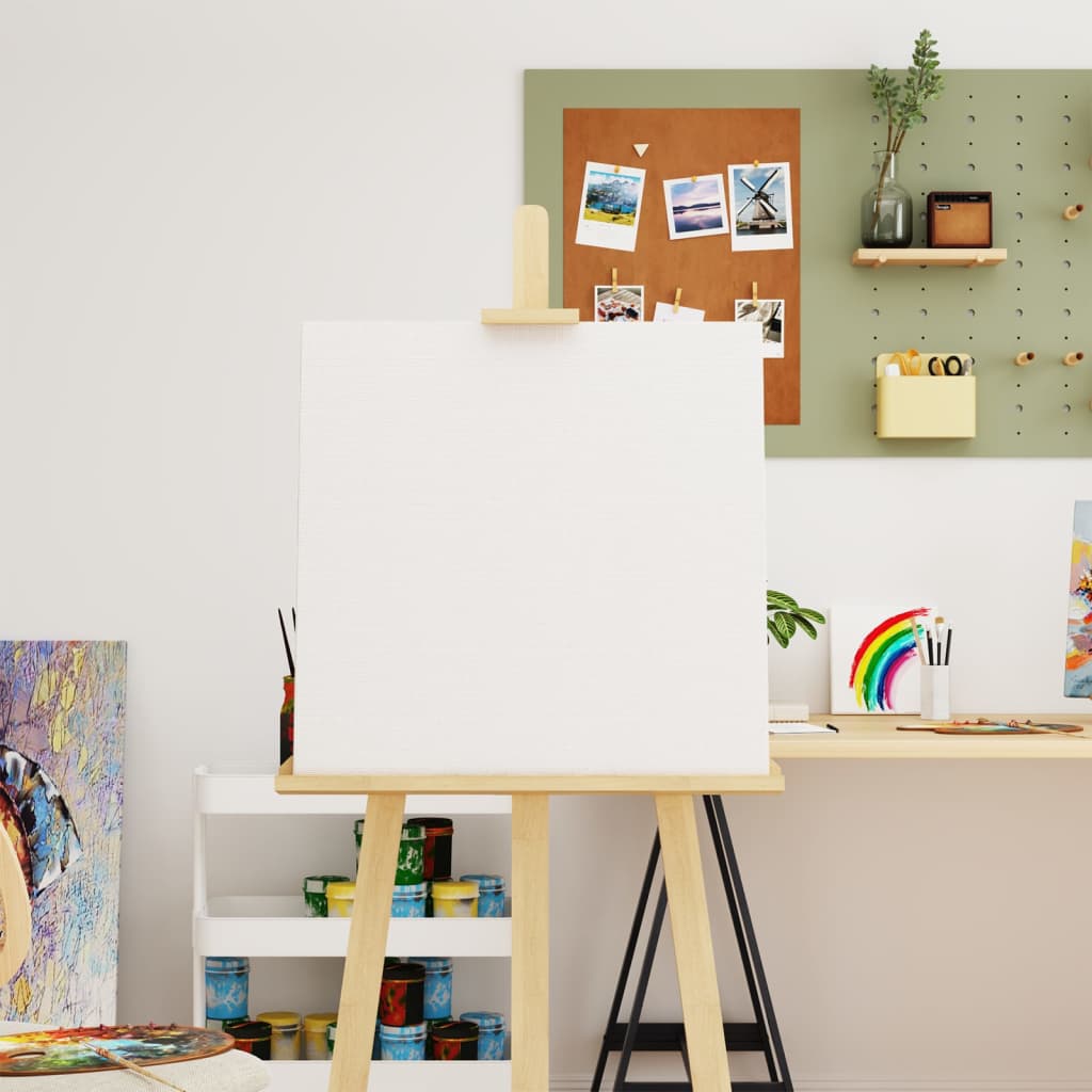 Vidaxl Canvas -Tücher 12 St. Stoff und fester Kiefern weiß