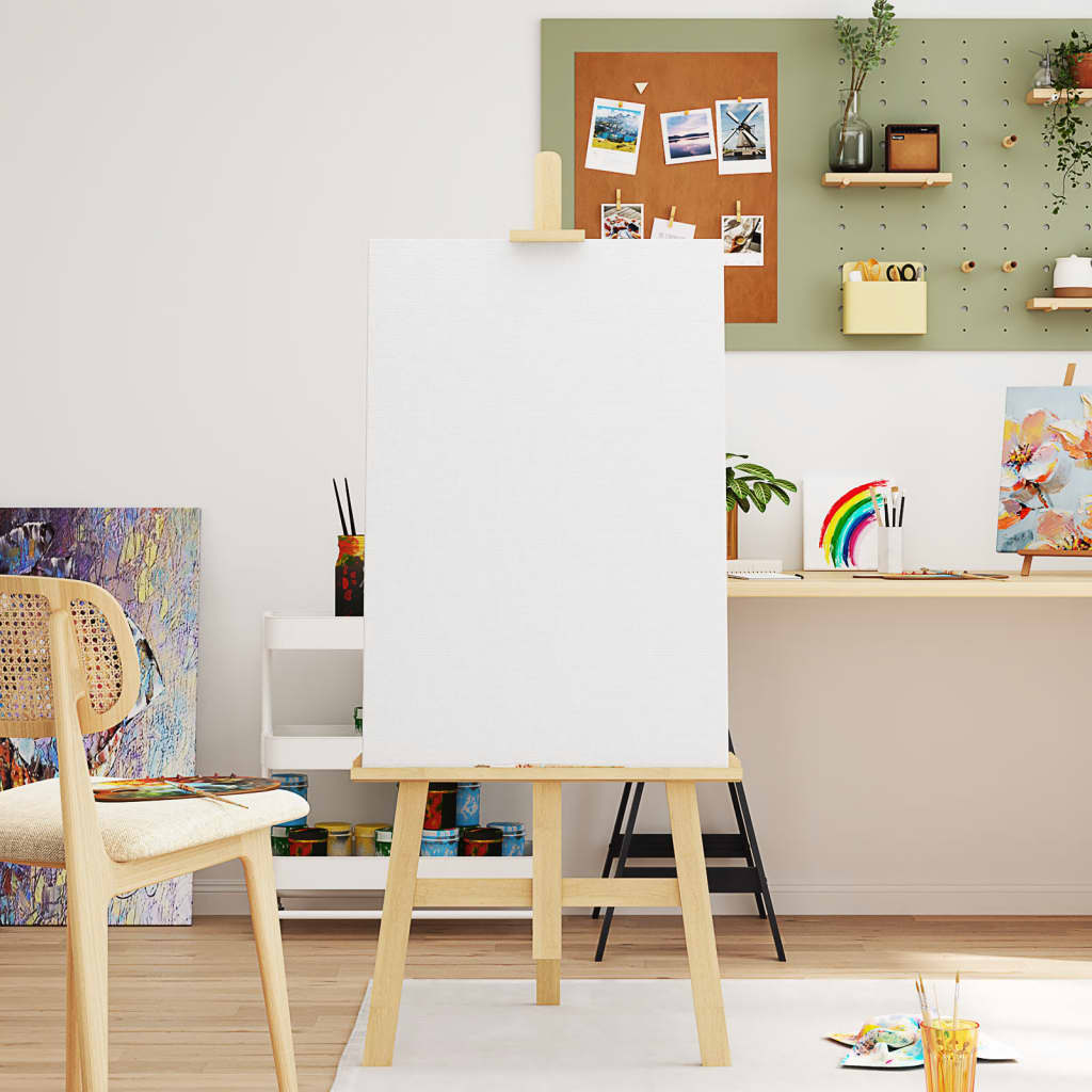 Vidaxl Canvas -Tücher 12 St. Stoff und fester Kiefern weiß
