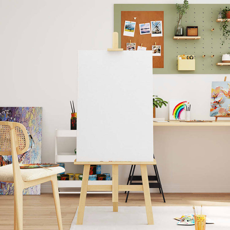 Vidaxl Canvas -Tücher 12 St. Stoff und fester Kiefern weiß