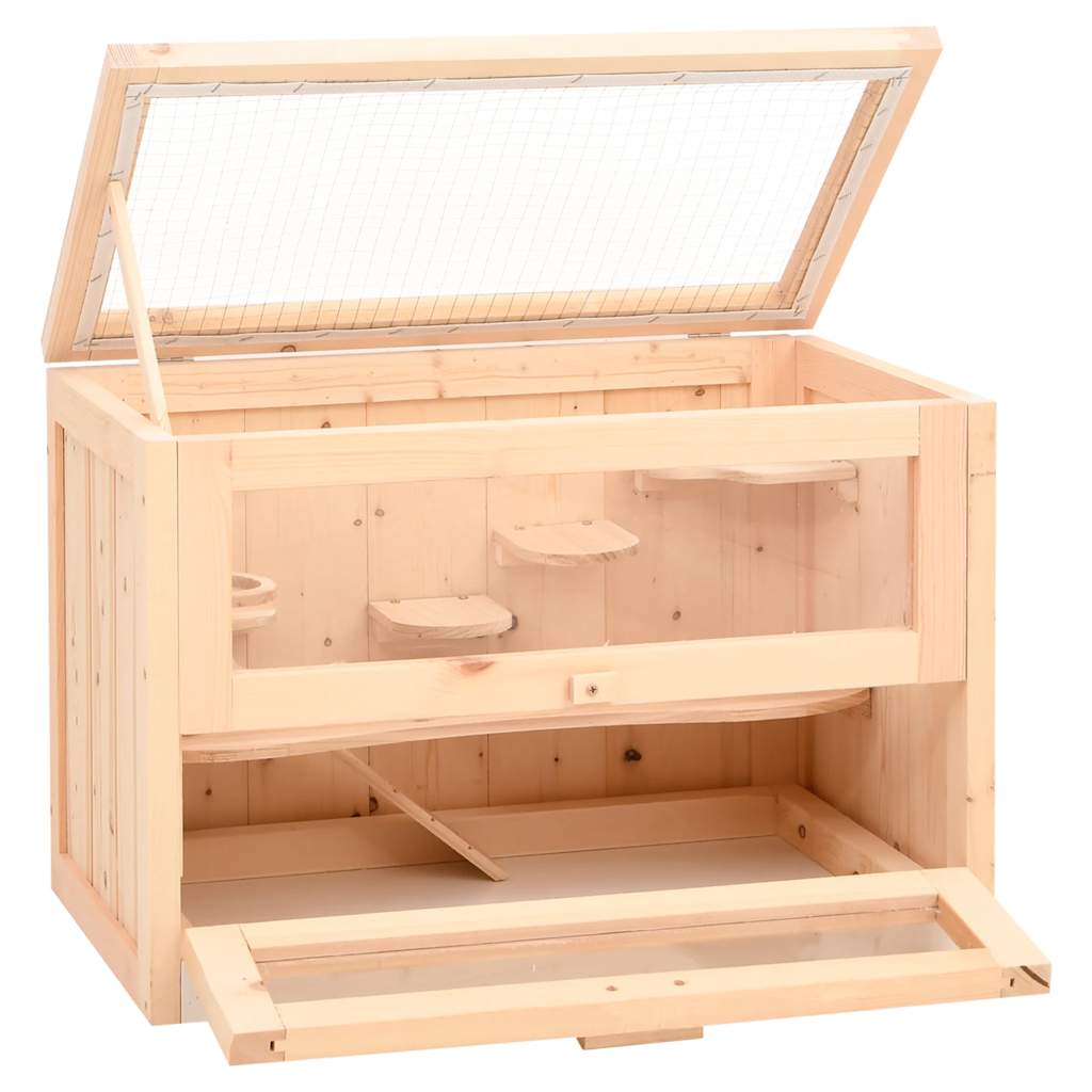Vidaxl Hamsterkooi 60x35.5x42 cm Festkieferholz
