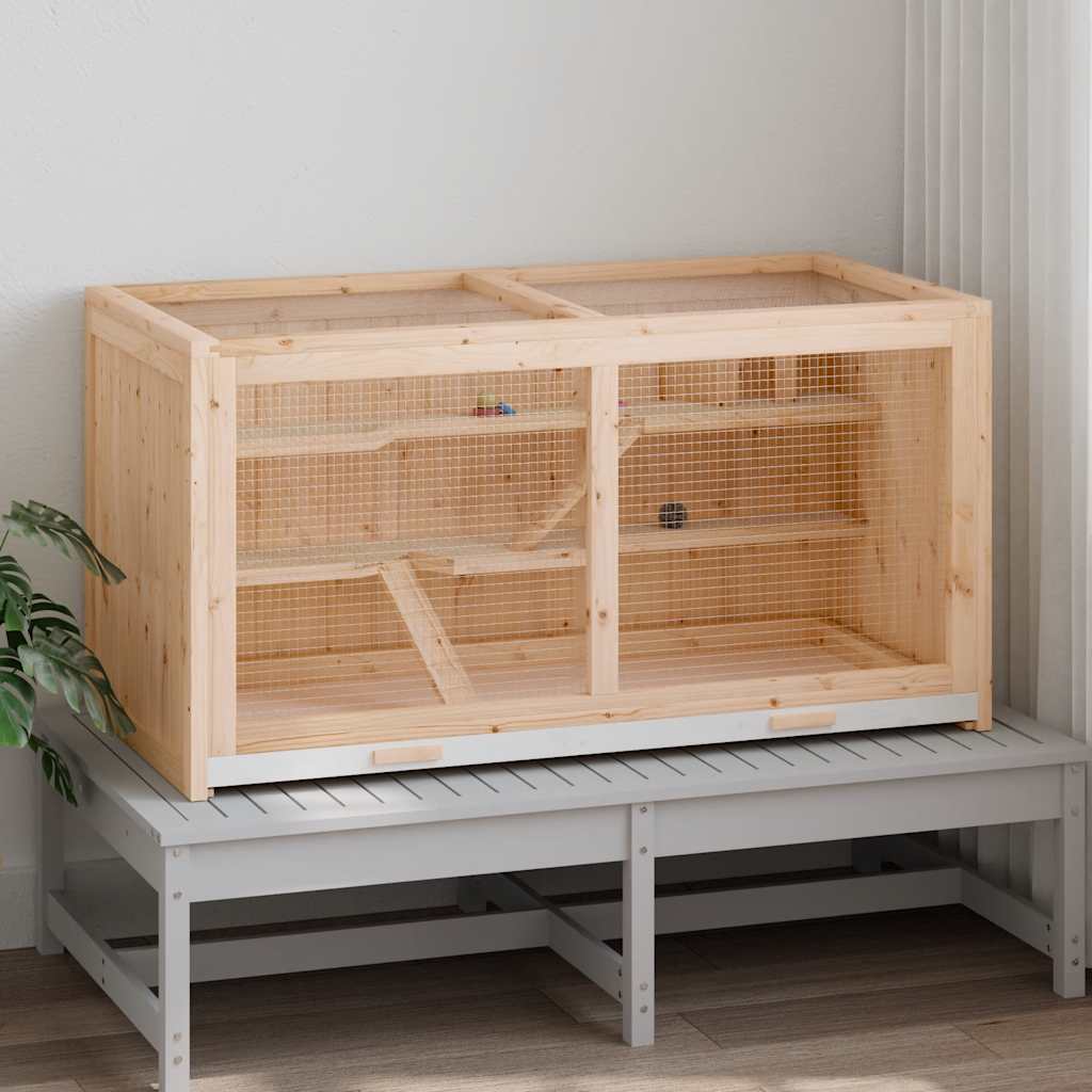 Vidaxl Hamsterkooi 89.5x45x45 cm Festkieferholz