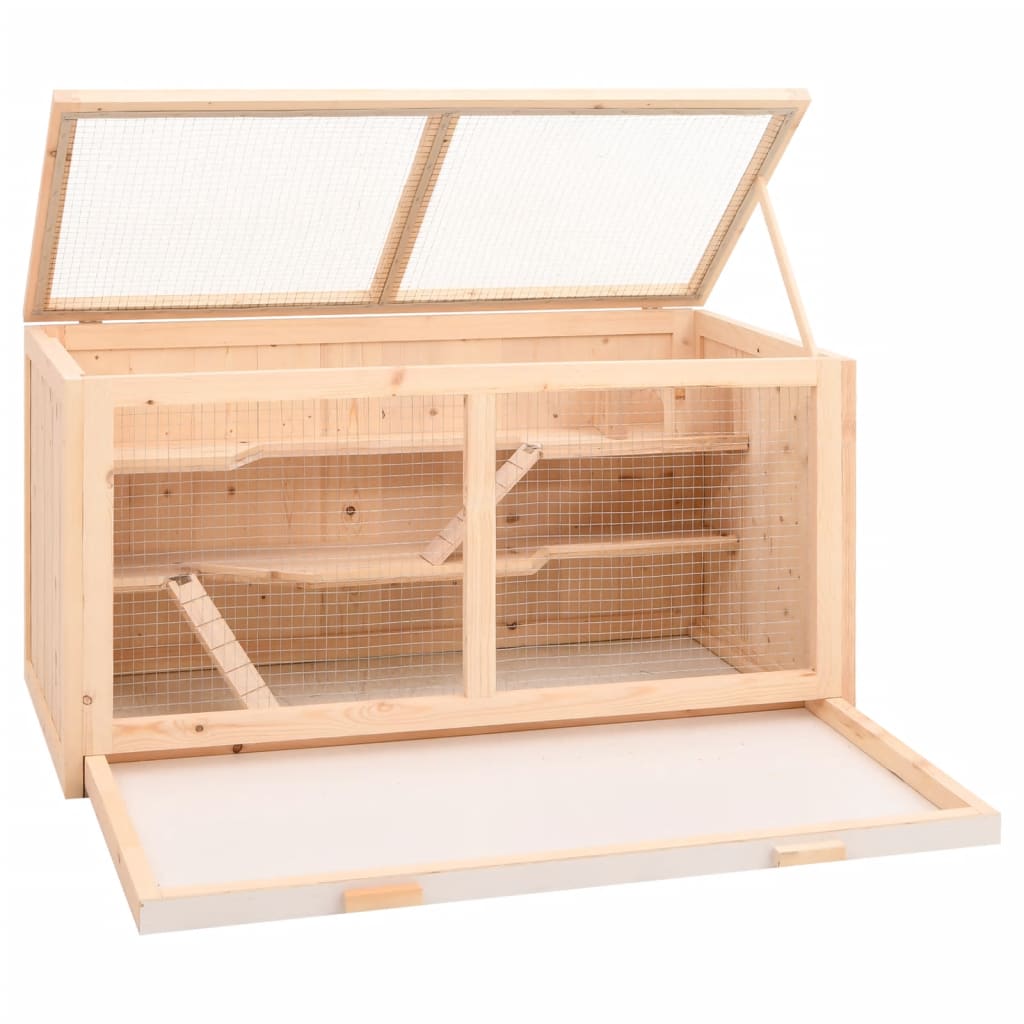 Vidaxl Hamsterkooi 89.5x45x45 cm Festkieferholz