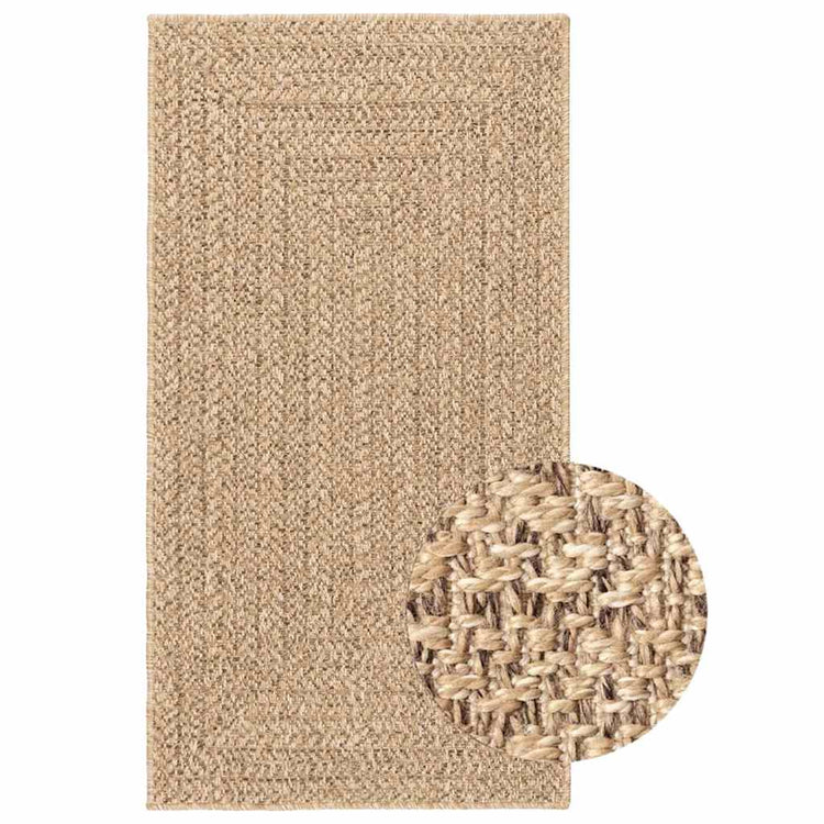 Vidaxl Teppich Zizur innerhalb und außerhalb 80x150 cm Jute Look