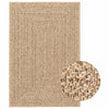 Vidaxl Teppich Zizur innerhalb und außerhalb 120x170 cm Jute Look