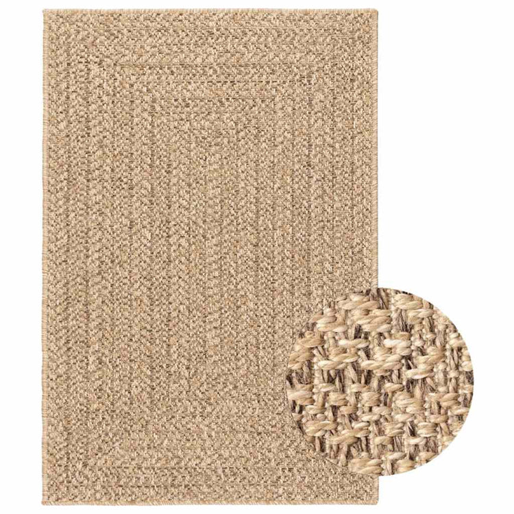 Vidaxl Teppich Zizur innerhalb und außerhalb 120x170 cm Jute Look