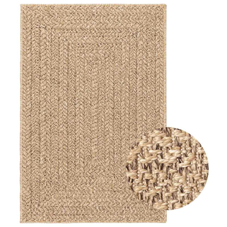 Vidaxl Teppich Zizur innerhalb und außerhalb 200x290 cm Jute Look