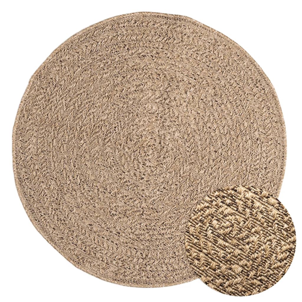 Vidaxl Teppich Zizur innerhalb und außerhalb von 90 cm Jute Look