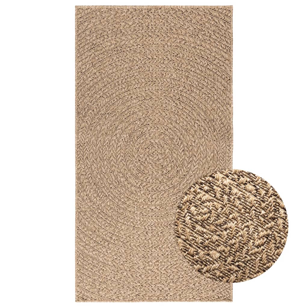VidaXL-Teppich Zizur für drinnen und draußen, 80 x 150 cm, Jute-Optik