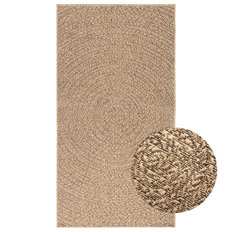 VidaXL-Teppich Zizur für drinnen und draußen, 80 x 150 cm, Jute-Optik