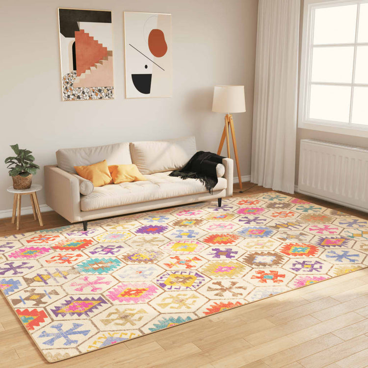 Vidaxl Teppich waschbarer Anti-Rutsch 190x300 cm mehrfarbig