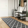 Vidaxl Teppich waschbarer Anti-Rutsch 80x300 cm Schwarz und Weiß