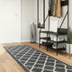 Vidaxl Teppich waschbarer Anti-Rutsch 80x300 cm Schwarz und Weiß