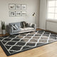 Vidaxl Teppich waschbarer Anti-Rutsch 190x300 cm Schwarz und Weiß