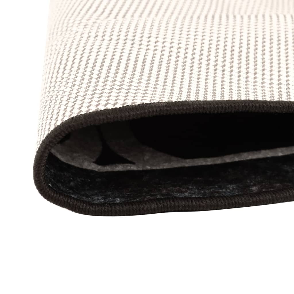 Vidaxl Teppich waschbarer Anti-Rutsch Ø 120 cm Schwarz und Weiß