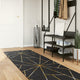 Vidaxl Teppich waschbarer Anti-Rutsch 80x300 cm Schwarz und Goldfarbe