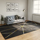 Vidaxl Teppich waschbarer Anti-Rutsch 190x300 cm Schwarz und Goldfarbe