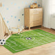Vidaxl Kinderboden Teppich Fußballfeld Waschbar Anti -Slip 160x230 cm Grün